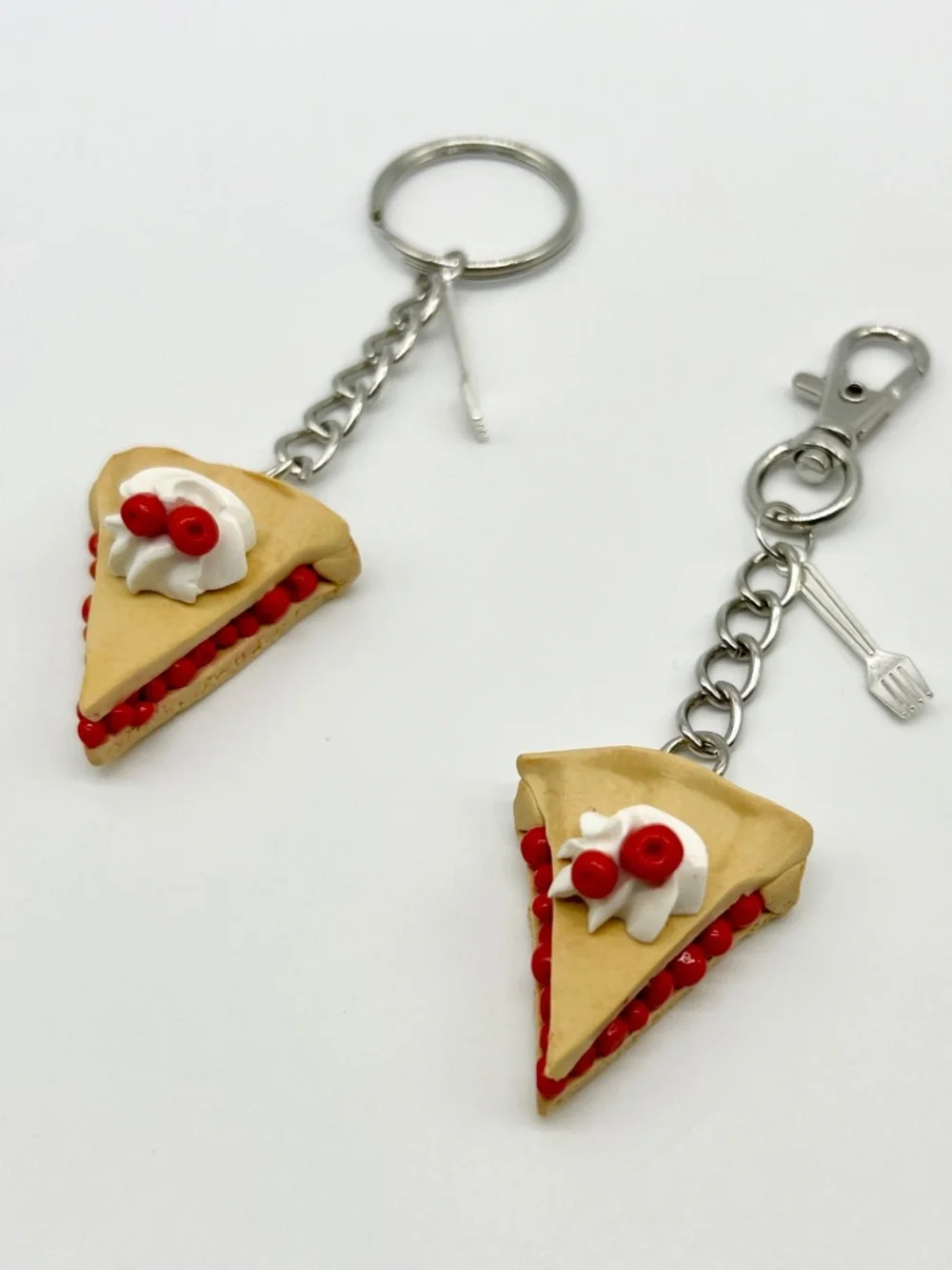 Pie Slice Keychain or Bag Clip | Handmade Dessert Accessories Multiple Flavors